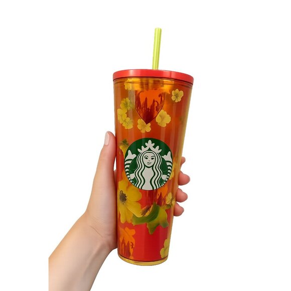 24 Oz Starbucks 2022 Strawberry Fields Cold Cup Travel Tumbler Venti - Picture 15 of 15